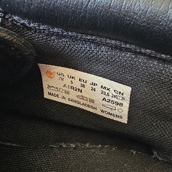 Timberland Women's 7 Black Leather Ankle Boots - Picture 3 of 8